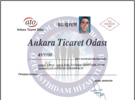 Ankara Ticaret Odası İzin Belgesi  Ankara Ticaret Odası İzin Belgesi ato belgesi isbul 270x200