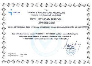 Özel İstihdam Bürosu İzin Belgesi